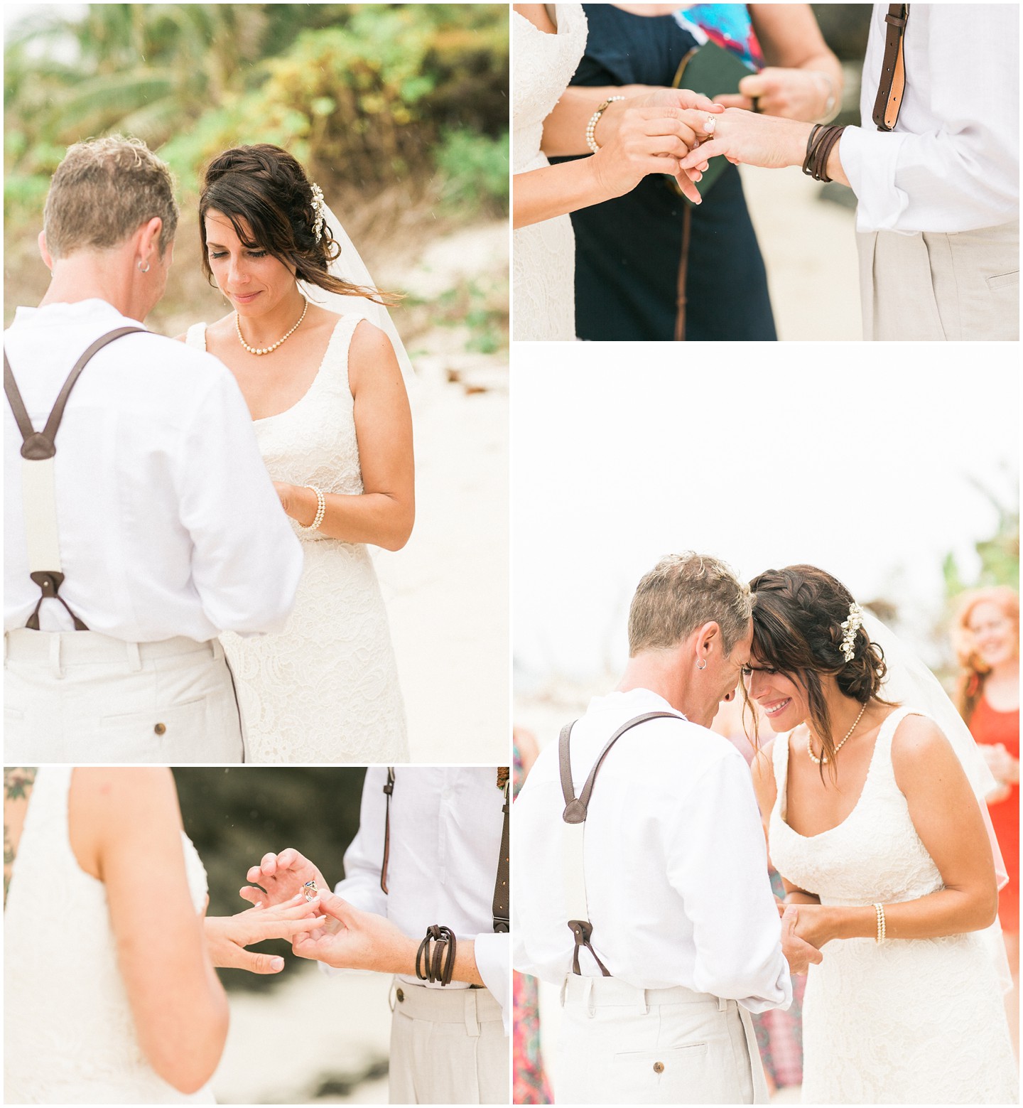 Fiji Yacht Wedding ring exchange