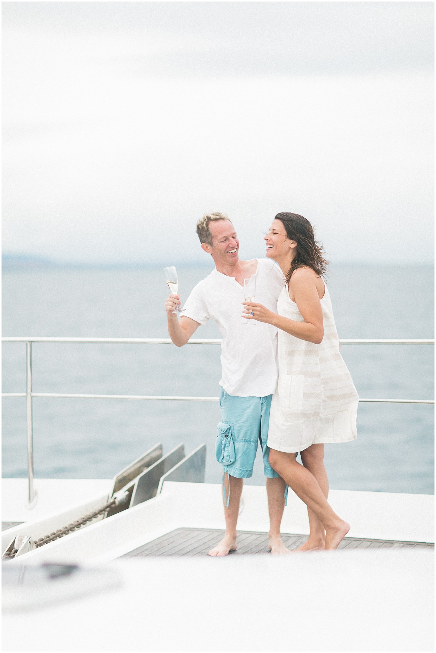Bel'Mare Fiji Yacht Wedding Bride & Groom Toast