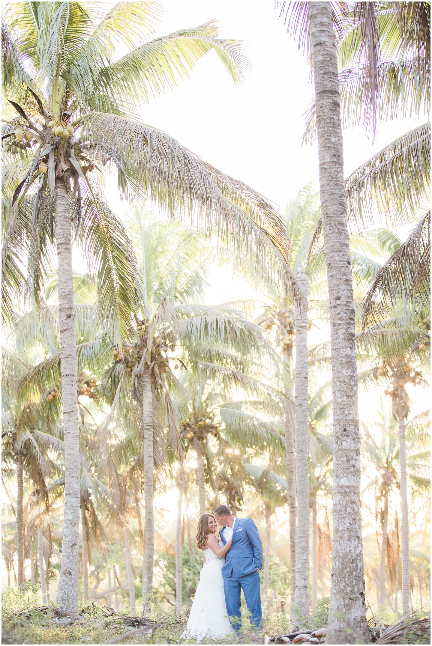 Fiji Elopement Coconut Plantation Bride & Groom