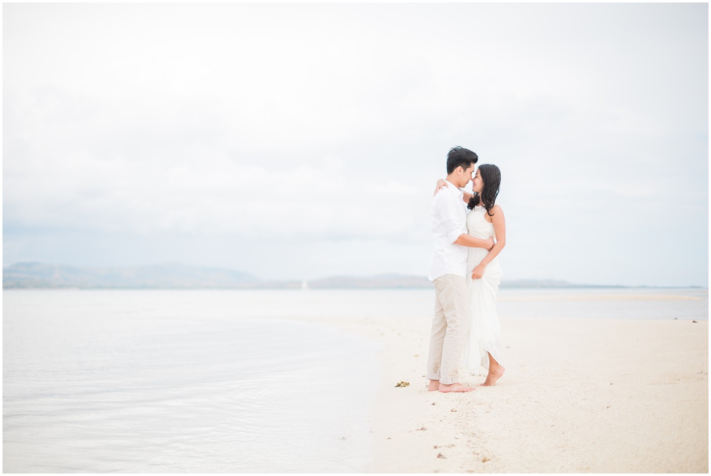 Fiji Honeymoon Portrait Bride & Groom embrace