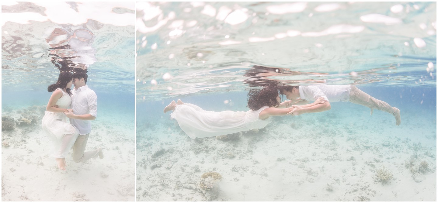Fiji Underwater Portrait Session Bride & Groom