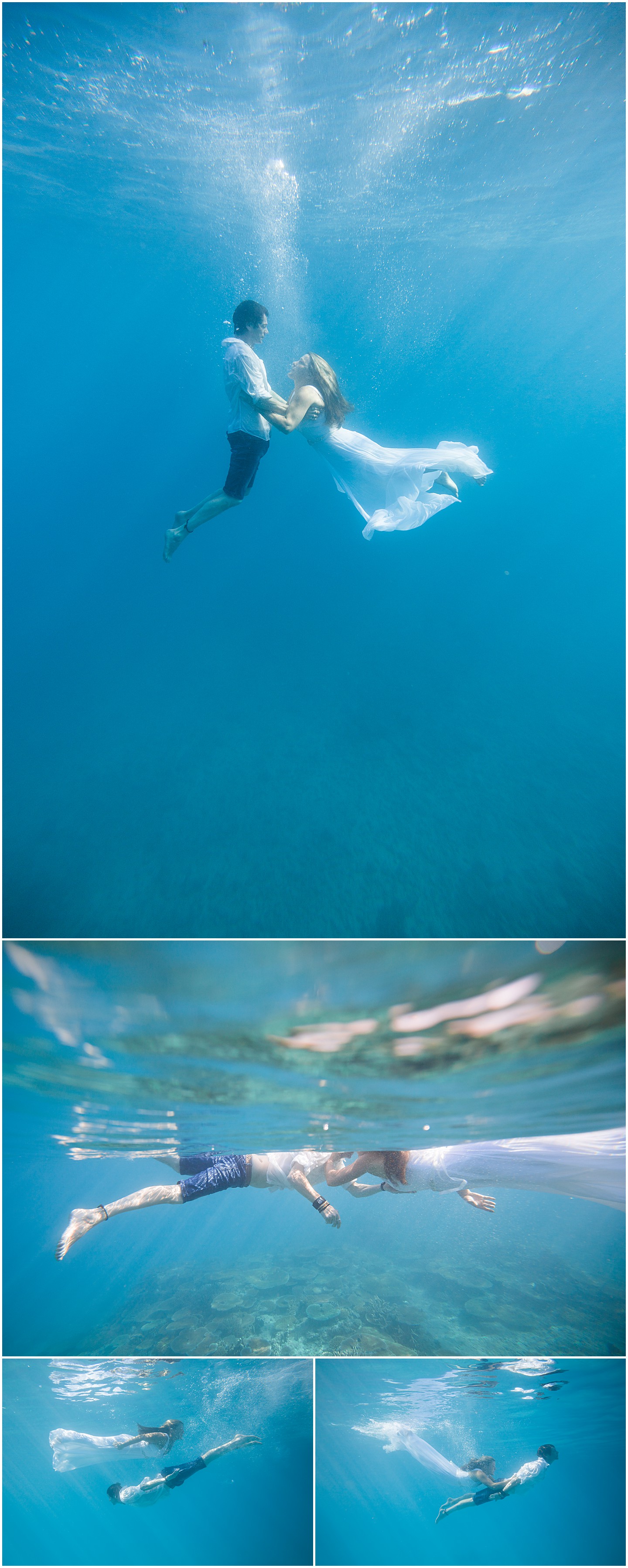 Fiji Honeymoon Photoshoot Underwater Trash The Dress