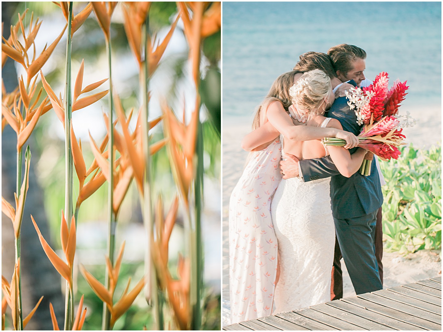 Tavarua Island Resort Wedding family hug