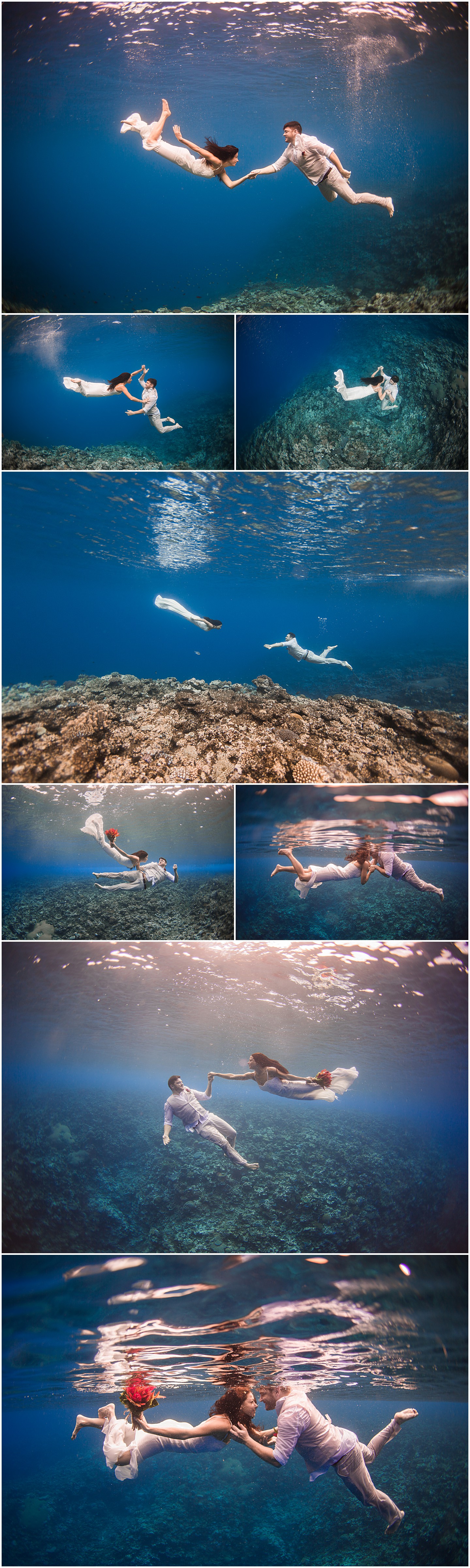 Epic Fiji Underwater Trash the Dress